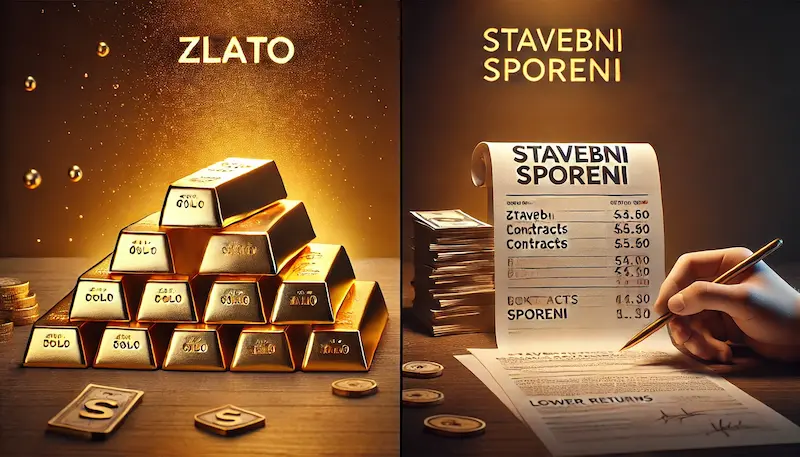 Zlato nebo stavební spoření: Kdo vítězí ve spoření na budoucnost?