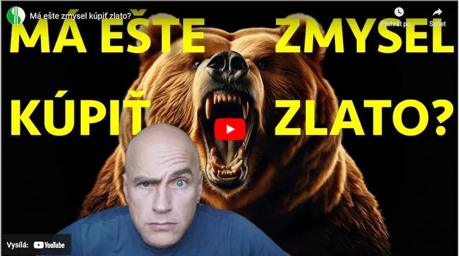 Je už zlato drahé? Na obrázku Juraj Karpiš s prognózou o budoucím vývovji ceny zlata